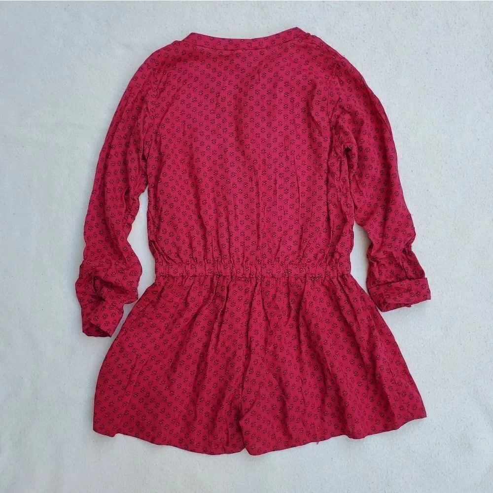 Carter's flower pattern roll up sleeve romper Size 4T